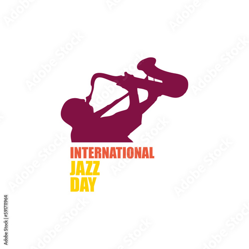 Photography International jazz day. Logo icon vector illustration.