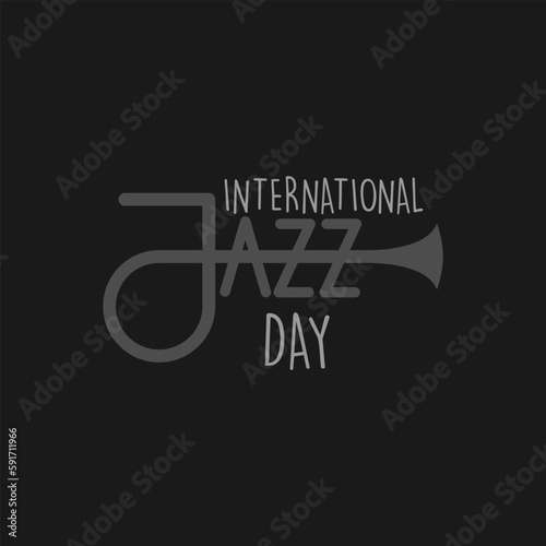 Canvas Print International Jazz Day illustration vector template