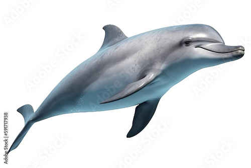 dolphin on a transparent background  Generative Ai