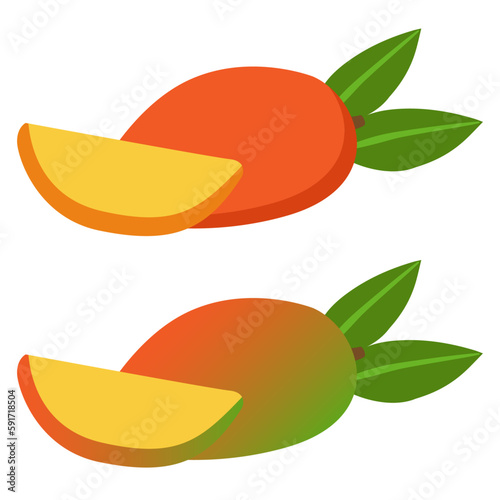 Mango, the Queen of Subtropical Fruits Clip Art, 아열대과일의 여왕인 망고 클립아트