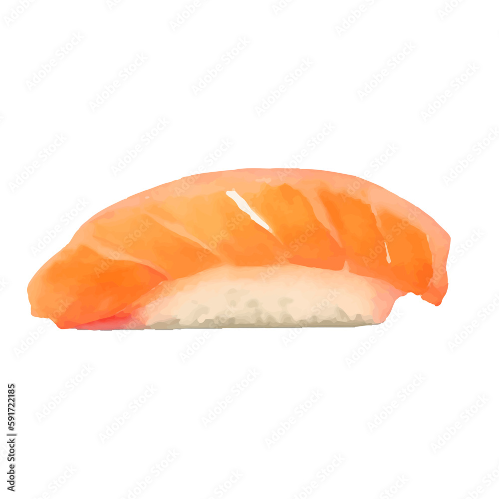 sushi with style hand drawn digital painting illustration sushi with style hand drawn digital painting illustration