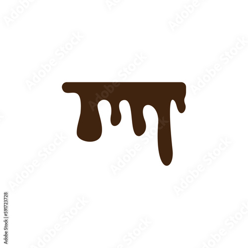 melted chocolate ornament design vector