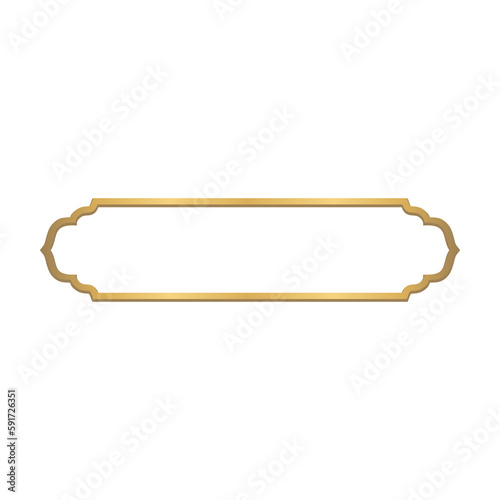 Luxury Golden Islamic Title Frame for Ramadan Kareem