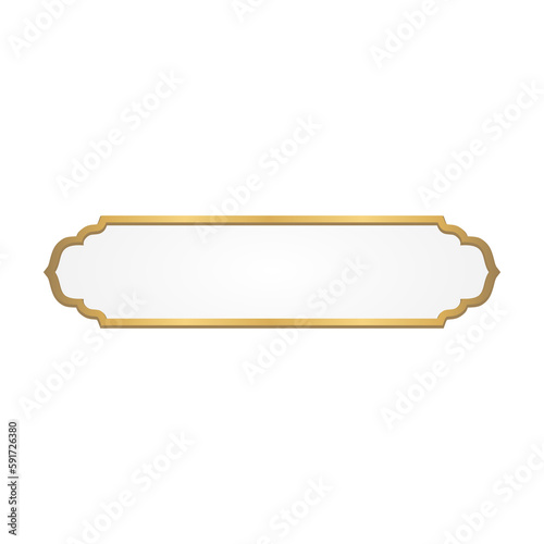 Luxury Golden Islamic Title Frame for Ramadan Kareem