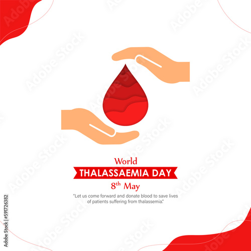 Vector illustration for World Thalassemia Day 8 May