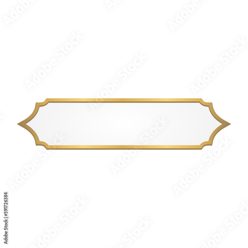 Luxury Golden Islamic Title Frame for Ramadan Kareem