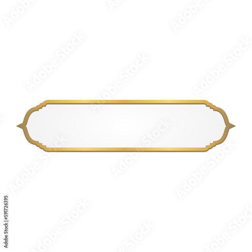 Luxury Golden Islamic Title Frame for Ramadan Kareem