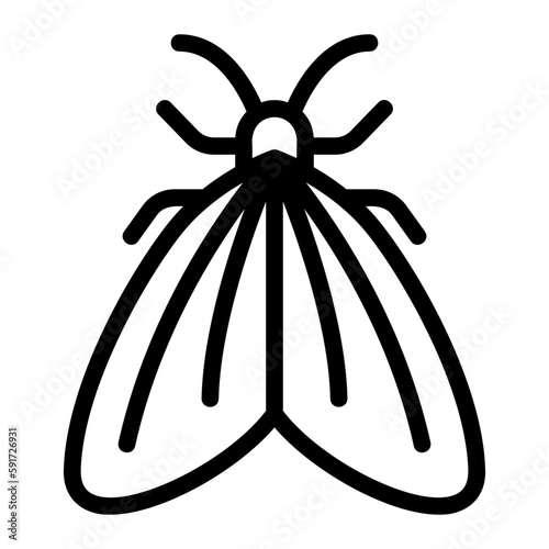 moth line icon