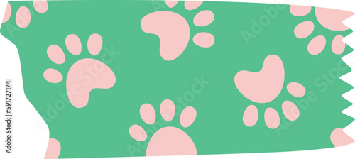 Adhesive Tape With Dog Footprint