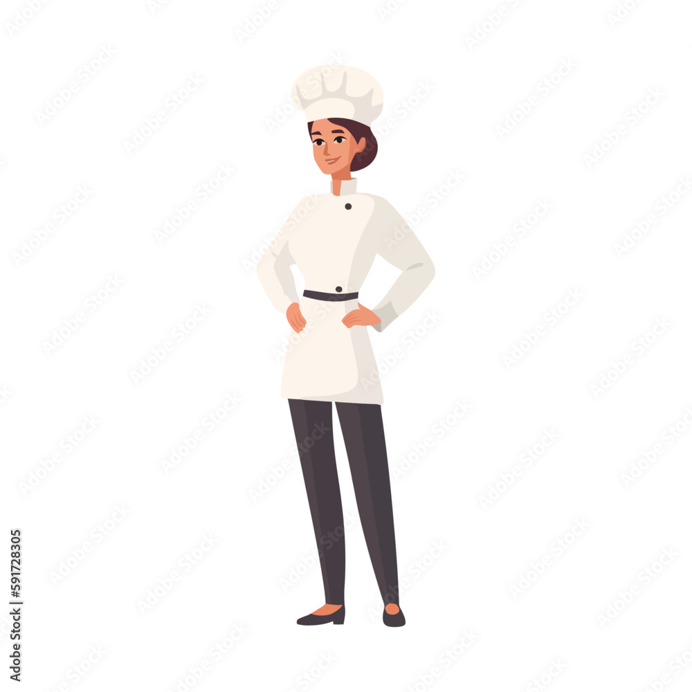 Smiling chef in uniform symbol of success Smiling chef in uniform symbol of success