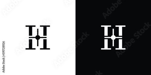 Modern and unique  letter H initials logo design 4