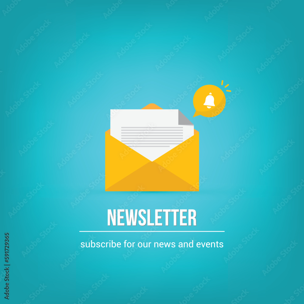 Newsletter. vector illustration of email marketing. subscription to newsletter, news, offers, promotions. a letter and envelope. subscribe, submit. send by mail. Newsletter. vector illustration of email marketing. subscription to newsletter, news, offers, promotions. a letter and envelope. subscribe, submit. send by mail.