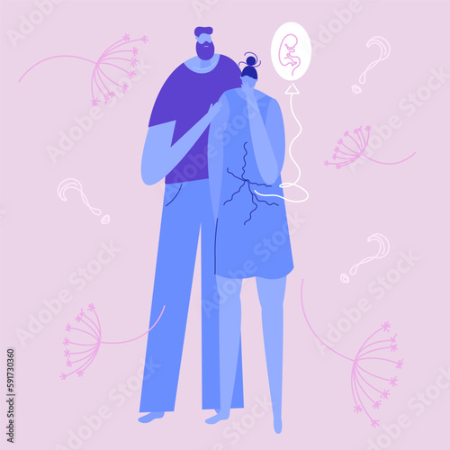 The couple want baby and to be parents. They have problem with infertility, woman pregnancy loss, loss baby, miscarriage.  It is grief and sad. 