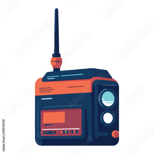 Old fashioned boom box symbolizes outdated technology