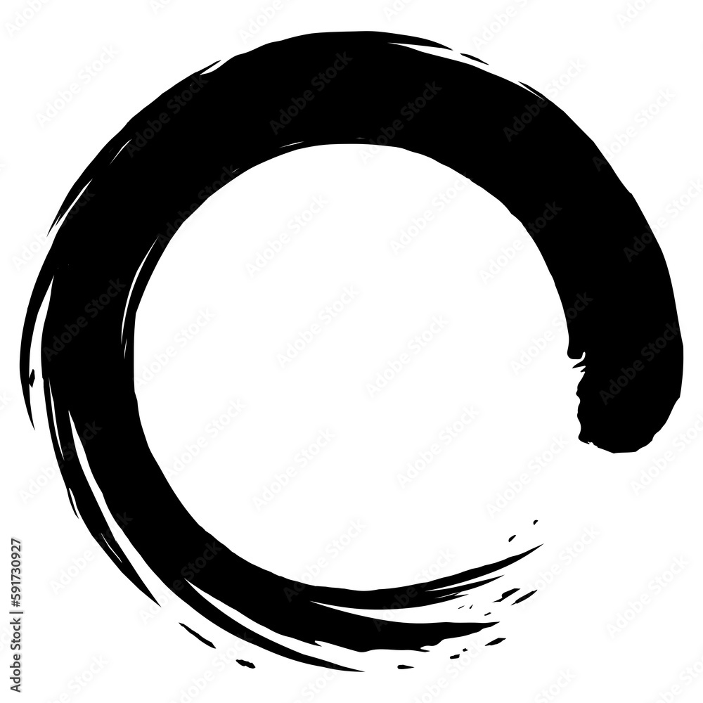 Zen Japanese Enso Circle Brush Paint Logo Icon Illustration Art Zen Japanese Enso Circle Brush Paint Logo Icon Illustration Art