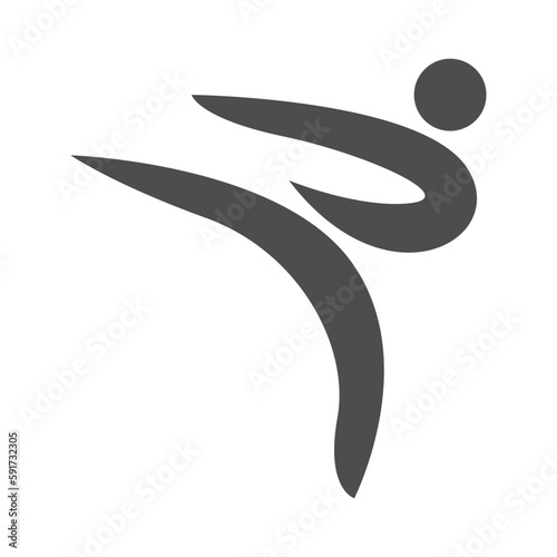 Karate icon logo design