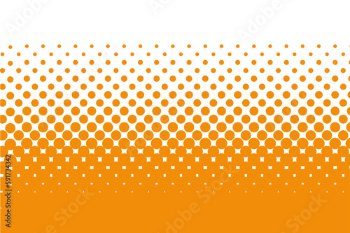 Background image of increasing polka dots - orange - white