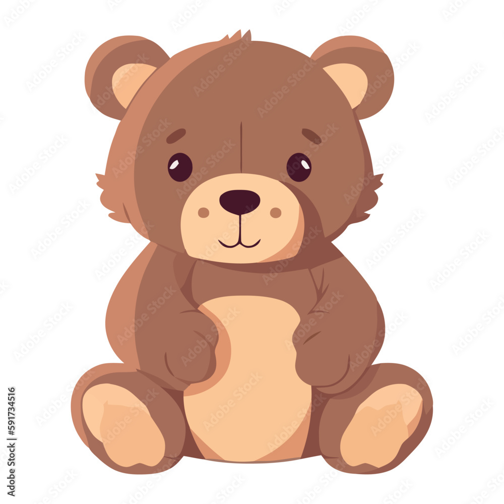 Cute yellow puppy sitting with teddy bear Cute yellow puppy sitting with teddy bear