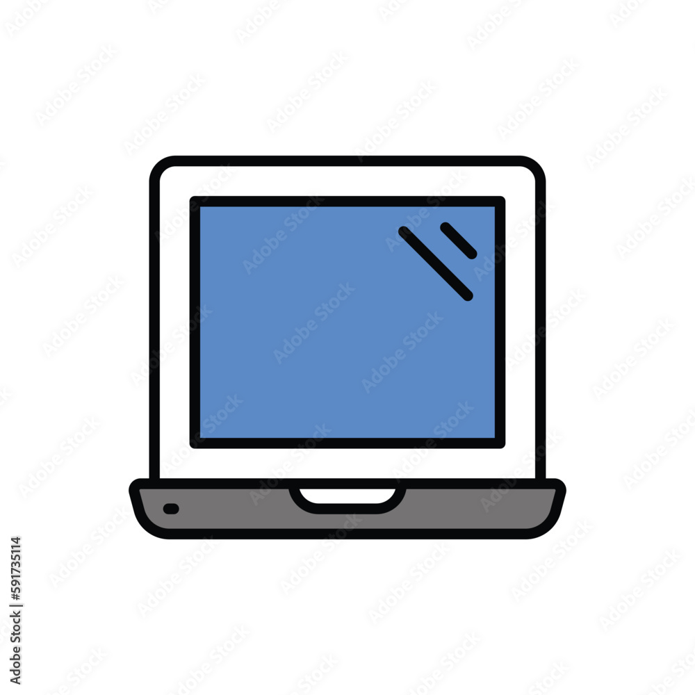 Laptop icon vector stock.