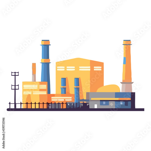 Smokestacks belching pollution from industrial factories
