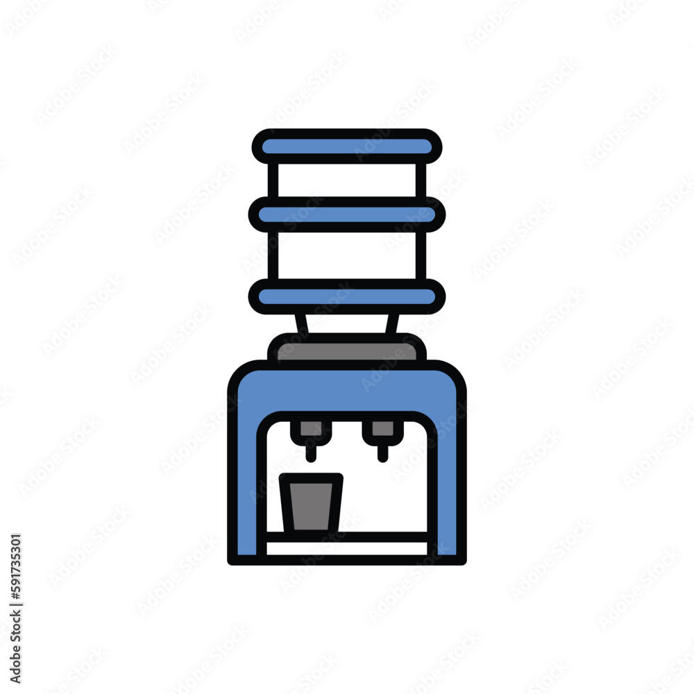 Water Dispenser icon vector stock.