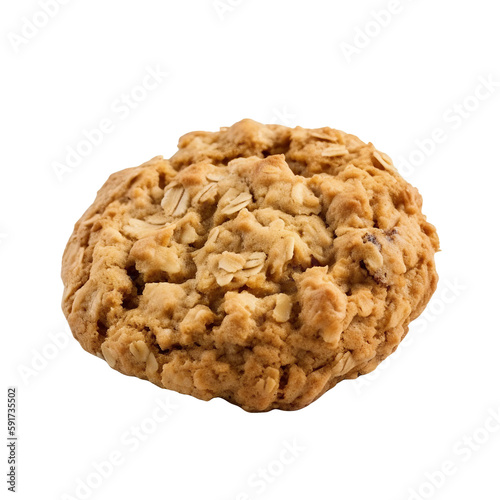 oatmeal cookies isolated on transparent background