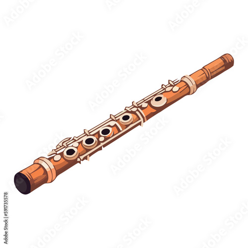 Woodwind musician playing shiny brass wind instrument
