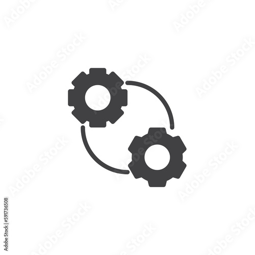 Interaction process vector icon