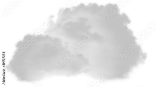 wisps of fluffy white cloud, transparent graphic element for design decoration
