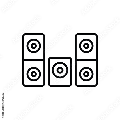 Audio System icon vector stock.