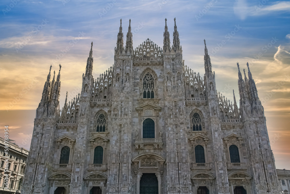 Milan, in Italy, the cathedral Duomo, in the historic center
