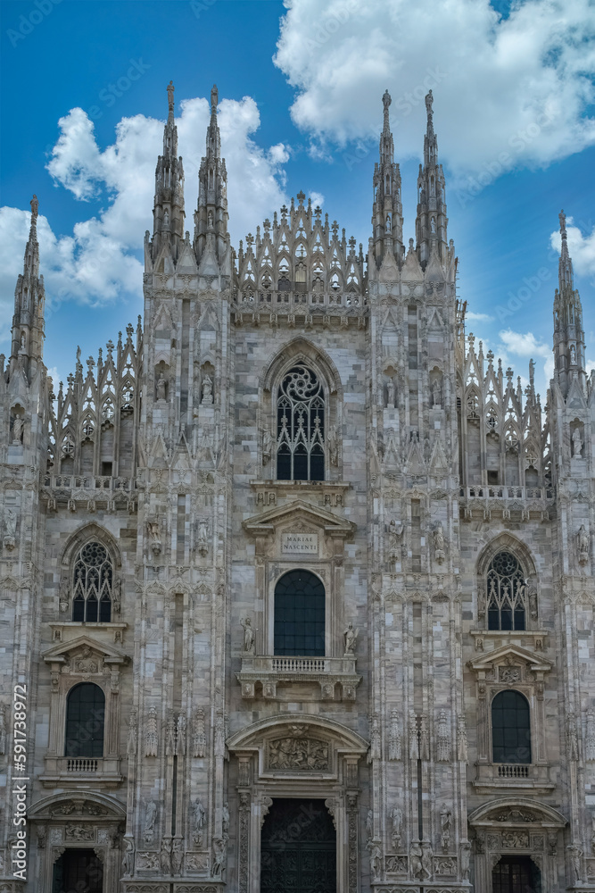 Milan, in Italy, the cathedral Duomo, in the historic center
