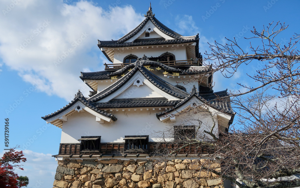 日本の滋賀県の国宝の彦根城 日本の滋賀県の国宝の彦根城