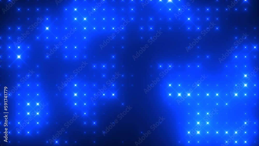 Abstract loop glowing yellow orange brightldisco wall with light bulbs abstract background. Video 4k. 60 fps