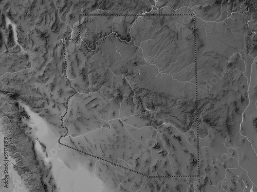Arizona, United States of America. Grayscale. No legend