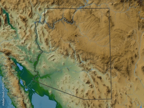 Arizona, United States of America. Physical. No legend