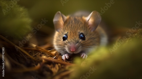 Adorable House Mouse Close-Up