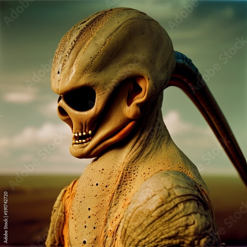 Portrait of a creepy lookin...