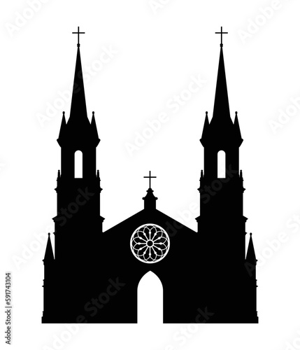 Catholic cathedral with two towers