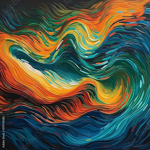 Wavy abstract colorful