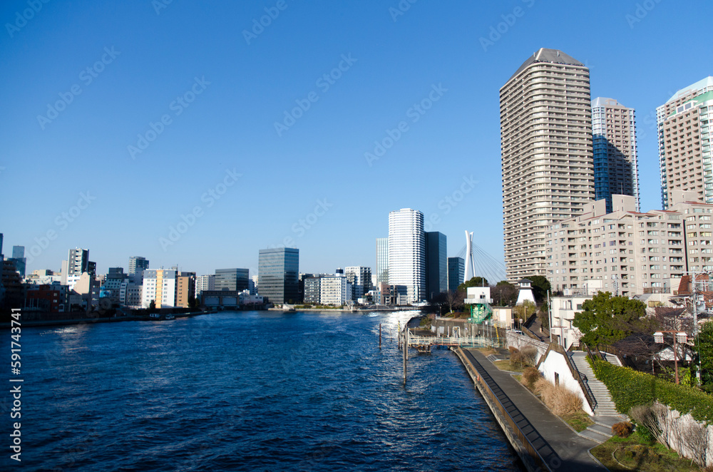 Naklejka premium 佃大橋