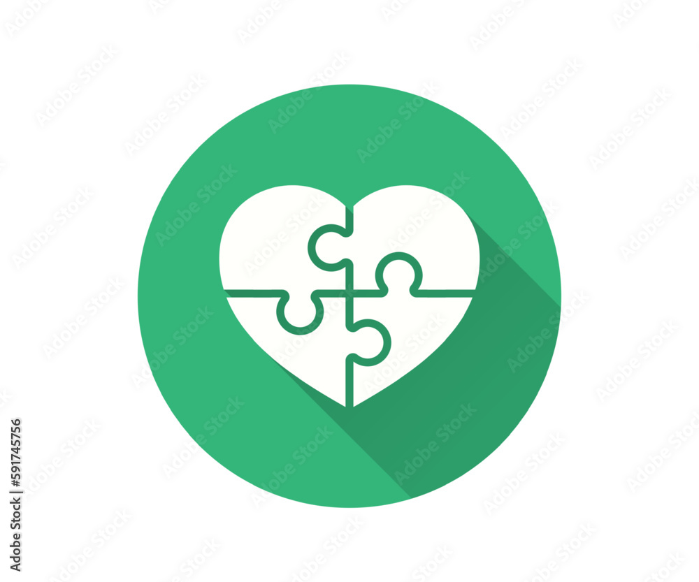 Obraz premium Charity icon. Simple illustration with long shadow for graphic and web design.