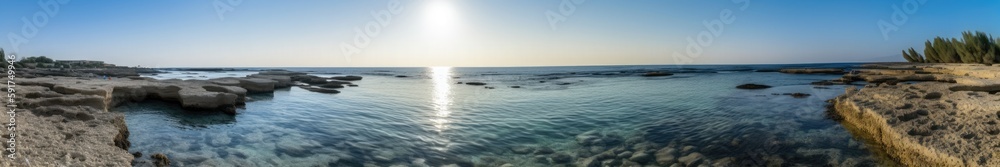 Obraz premium beach view created with Generative AI technology