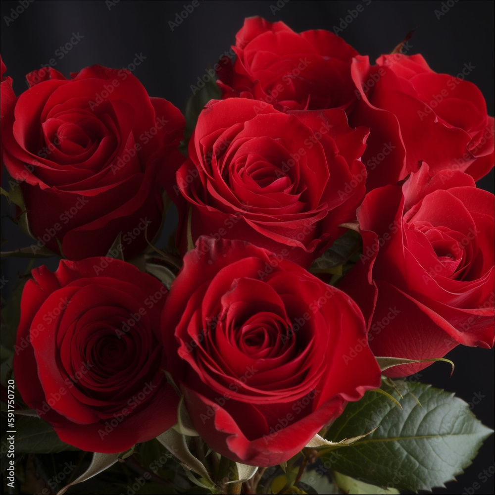 Naklejka premium red roses