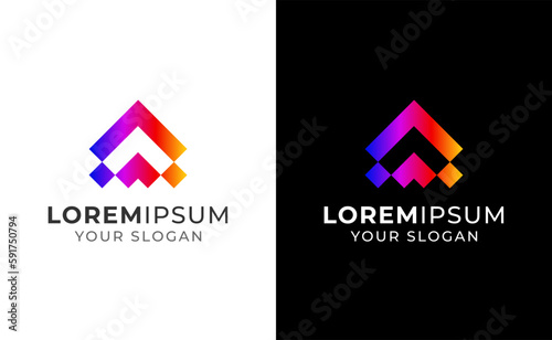 Arrow Square Up Logo Design