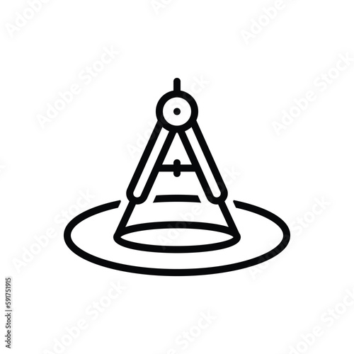 Black line icon for precise 