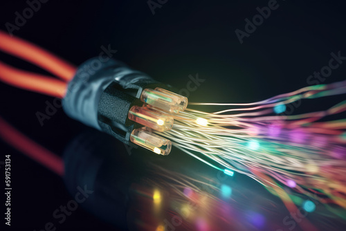 Fibre optic cable internet connection