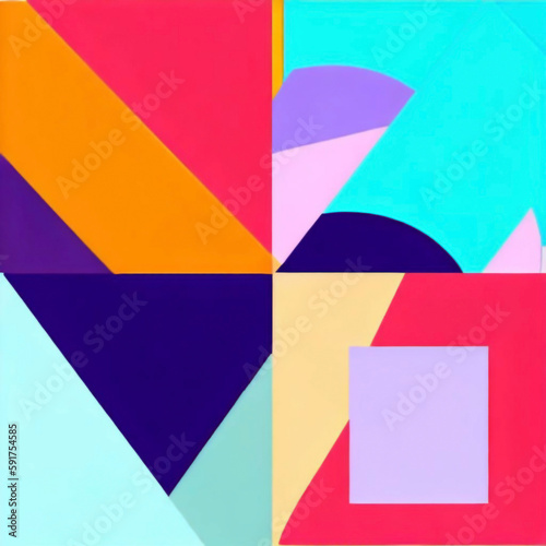 Colorful  geometric  and pop art