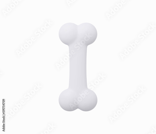 3d Realistic Dog bone vector Illustration