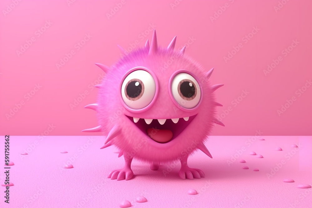 3D Render of Small and Cute Monster in High-Quality HD